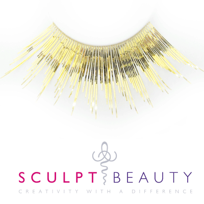 Sculpt Beauty Sparkling Gold Carnival Lashes 